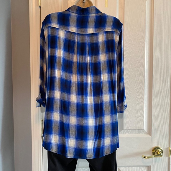 BUY 2 ITEMS & GET 1 FREE: Nygard 3/4 Sleeve Plaid Button Down Sz L - Picture 6 of 8